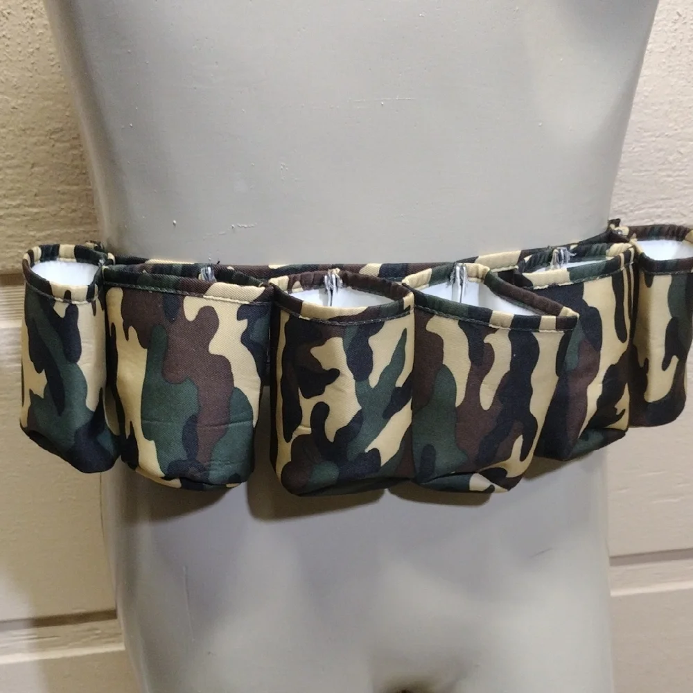 Camo 6 pack Koozie Adjustable Belt